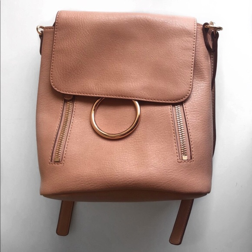 LC LAUREN CONRAD Pink O-Ring Convertible Backpack - Picture 4 of 8